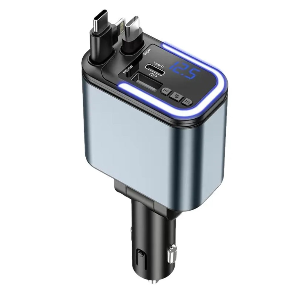 120W Retractable Dual Charger — Fast Charge, No Tangled Cords