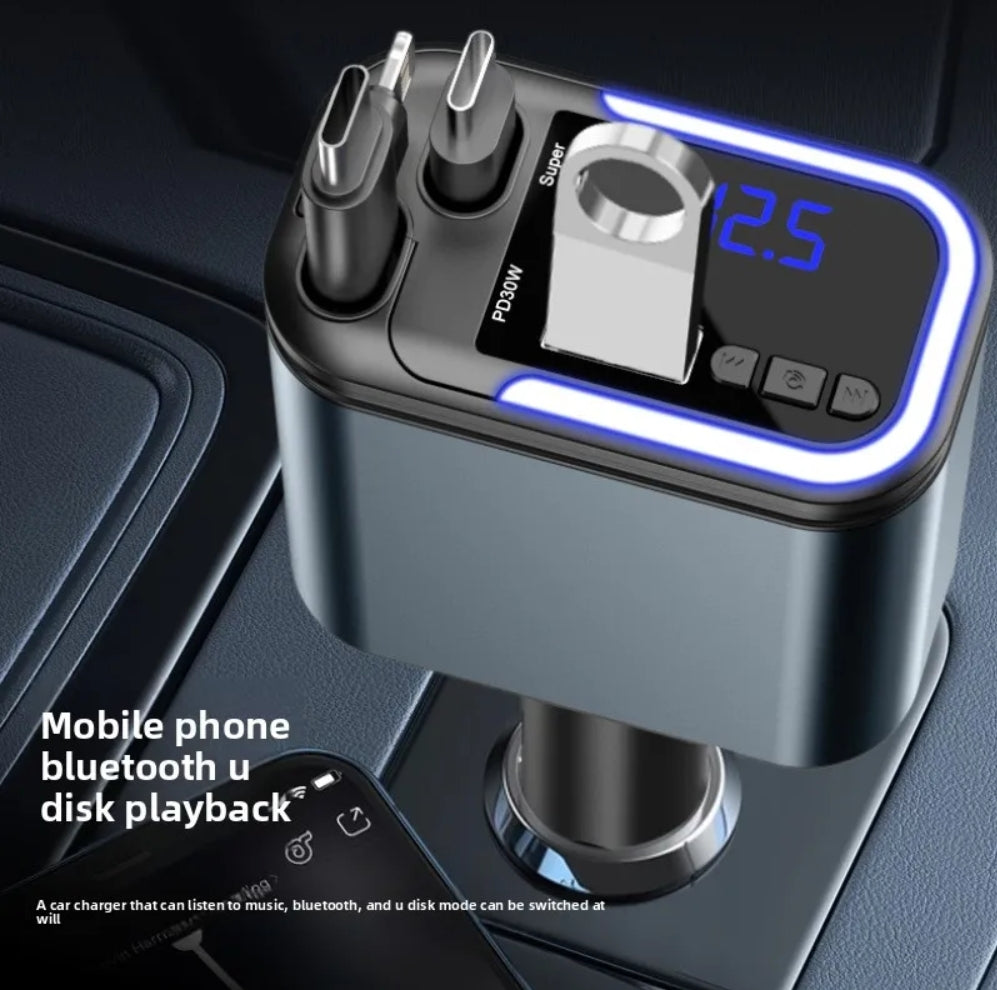 120W Retractable Dual Charger — Fast Charge, No Tangled Cords