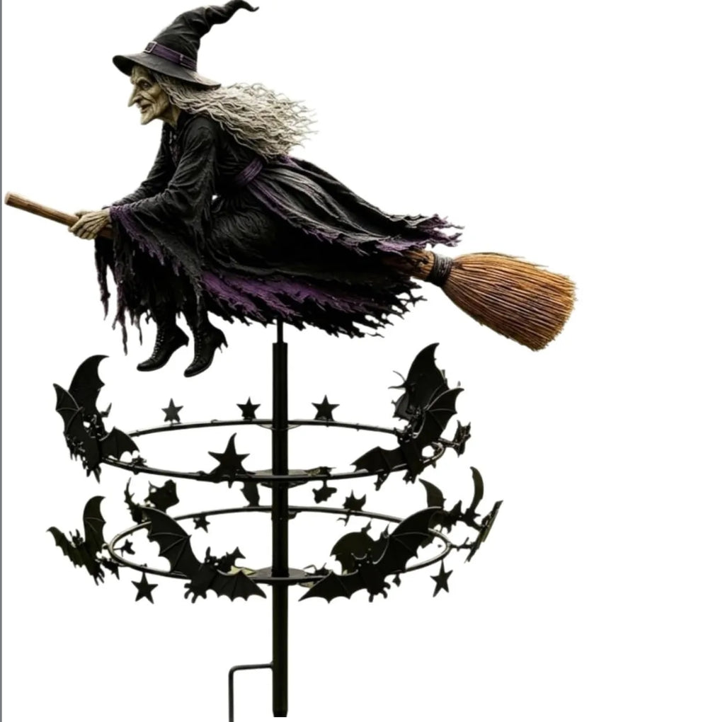 Witch-Themed Garden Windmill — Rotating Focal Point for Magical Outdoor Spaces