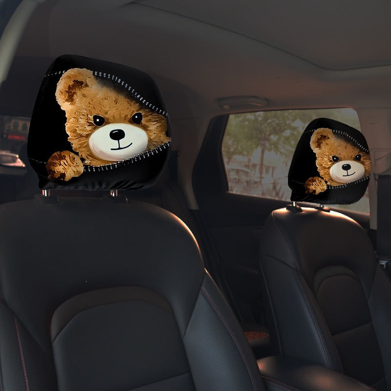 Personalized Car Headrests with Bold Prints — Instant Style & Protection