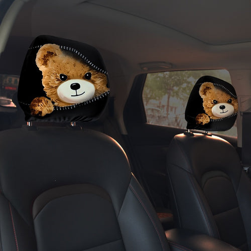 Personalized Car Headrests with Bold Prints — Instant Style & Protection